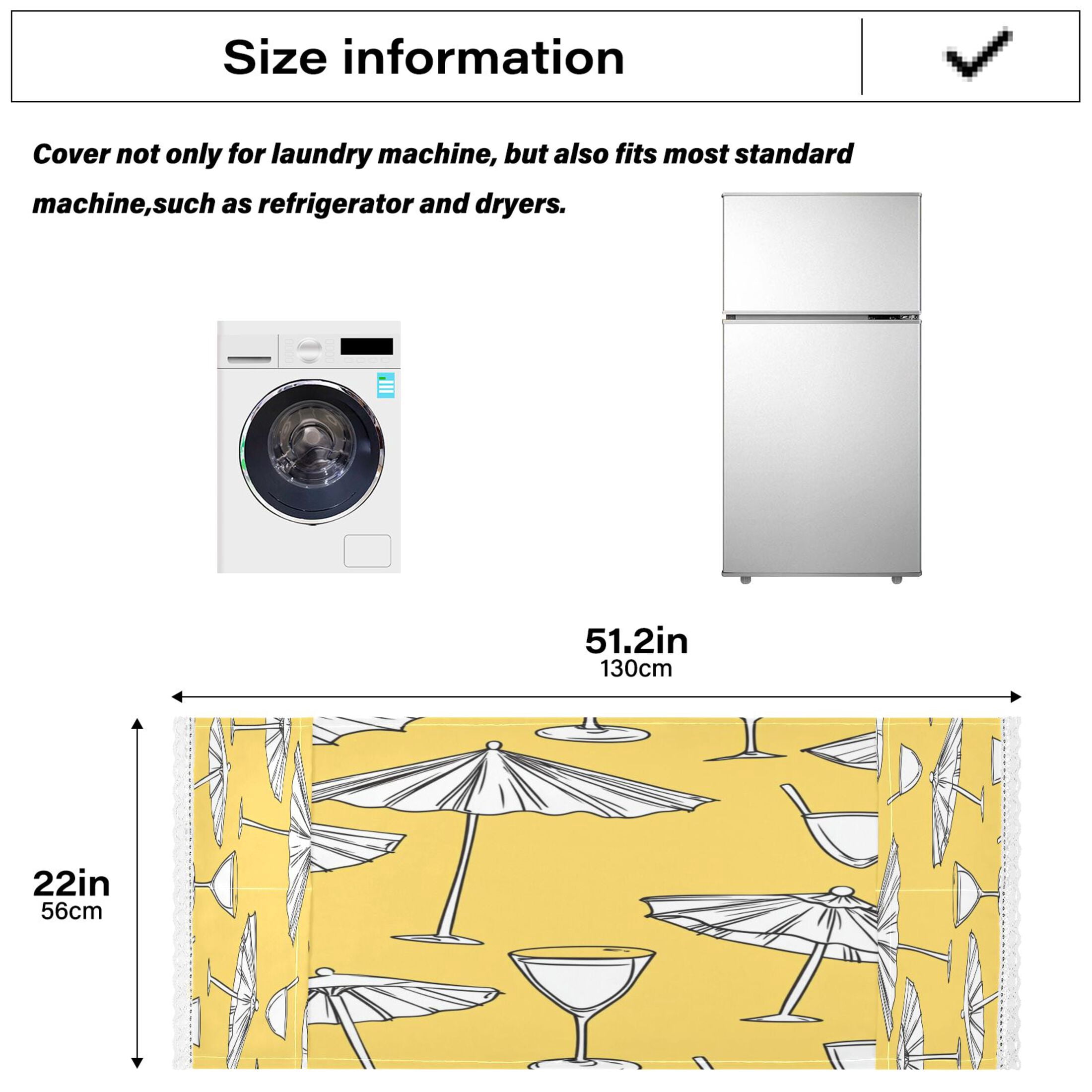 WOBOGO A Seamless Pattern with Sun Umbrellas Washing Machine Cloth Dryer Refrigerator Top Cover Protective Non-Slip Mat For Kitchen Laundry