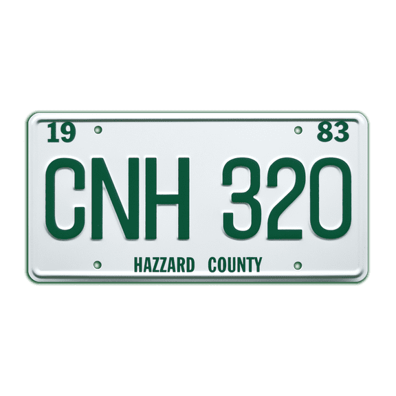 Dukes of Hazzard | ‘83 CNH 320 | Metal Stamped License Plate