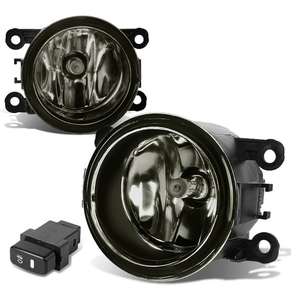 DNA Motoring FL-ZTL-179-SM For 2010 to 2015 Mitsubishi Montero Sport/Montero Front Bumper Fog Light Lamp Switch Smoked Lens 11 12 13 14