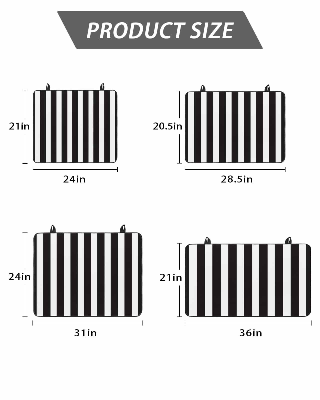 Stove Top Covers for Electric Stove, Black Striped Glass Stovetop Cover Protector, Modern Farmhouse Black White Stripes Induction Cooktop Protector Oven Mat for Kitchen Countertop 24"x21"