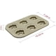 thumbnail image 2 of Sartén Madeleine de 6 tazas, antiadherente, pequeña, molde para hornear gatos, acero al carbono pesado (dorado) Sincero Hogar, 2 of 7