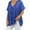 Blue, variant on Womens T Shirts Plus Size Sparkly Sequin Blingbling V Neck Short Sleeve Loose Top Tee Womens Tshirts Pink M