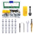 thumbnail image 1 of shiyou-25Pcs M5 Jack Nut with Installation Tool Set, Nutserts Jacknut Srew Anchor Threaded Insert Petal Nuts Rivnut Blind for Plastic Hardboard Polywood Pressboard, 1 of 4