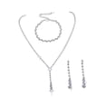 thumbnail image 3 of Joyería de boda,Conjunto de joyería Collar Pendientes Conjunto de pulsera,Conjunto de joyería de boda Accesorios de disfraces,Conjunto de joyería nupcial para boda moda para, 3 of 8