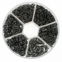 DESIGNICE Black Iron Jump Rings for DIY Craft Projects with Durable Open Rings 1 Box