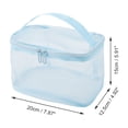 thumbnail image 2 of Unique Bargains 1 Pc Large Capacity Drawstring Makeup Bag for Vacation Business Travel Mesh Fabric blue, 2 of 6