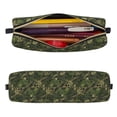 thumbnail image 2 of Disketp Green Camouflage Skull Estuche de Lápices de Cuero con Cierre, Estuche Compacto para Papelería, Bolígrafos y Accesorios Pequeños, 2 of 7