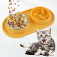 thumbnail image 4 of Cat & Dog Bowl Set with Non spill Feature Removable Slow Feeder Stainless Steel Bowl Water and Food Organizer Non Silicone Mat for Indoor Use, 4 of 4