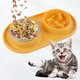 thumbnail image 4 of Comedero antiderrames con alfombrilla de silicona antideslizante y comedero lento extraíble con cuenco de acero inoxidable para agua y comida para gatos, 4 of 4