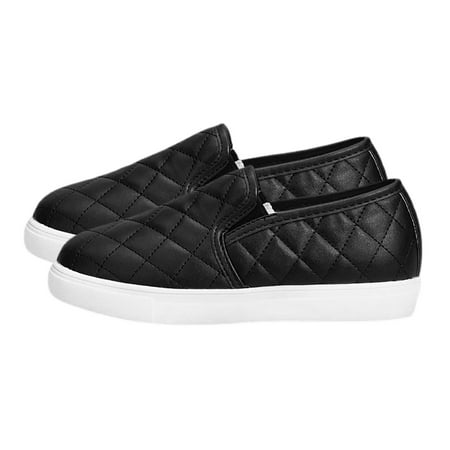 

huanledash Women Casual Anti-skid Round Toe Low Top Platform Slip On Loafers Walking Shoes