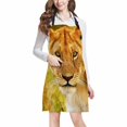 thumbnail image 1 of HATIART Wildlife Lion Face s in Masai Mara Kenya Chef Kitchen Apron, Adjustable Strap Waist Ties, Front Pockets, Perfect for Cooking, Baking, Barbequing, 1 of 2
