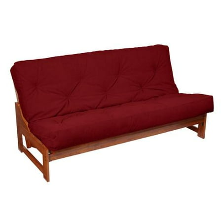 Gel Pocket Coil Full Size 10-inch Red Suede Futon Mattress
