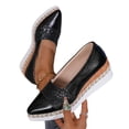 thumbnail image 4 of Women's Casual Pointed Toe Sequin Walking Shoes, Wedge Platform Espadrille Design with Breathable Lining and Cushion Sole, Slip on Sneakers for Daily Wear, 4 of 5