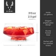 thumbnail image 4 of Viski Footed Glass Punch Bowl for Cocktail Party, Serveware, 2.5 Gallons, 4 of 7
