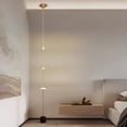 thumbnail image 4 of Modern Minimalist 3-Head Ceiling-to-Floor Lamp – Adjustable Height LED Mood Light with Brass Finish and Marble Wall Mount for Bedroom, Living Room, or Hallway, 4 of 10