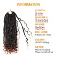 thumbnail image 4 of Caja de trenzas de diosa desordenada, trenzas Bohemias de ganchillo 3X, Bohe preenrollado, extensión de cabello trenzado ombré negro, 4 of 4