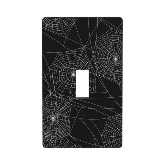 1-Gang Toggle Wall Plate Single Light Switch Cover - Spider web silhouette halloween