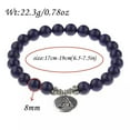 thumbnail image 3 of EOEMY Fashion Men'S Women' S Natural Lava Stone Owl 8mm Beads Charm Bracelets Jewelry-317-1-B, 3 of 4