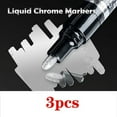 thumbnail image 1 of 3/2/1pcs Chrome Mirror Marker Pen 2mm DIY Reflective Paint Pen Permanent Gold SILVER Marker Touch Up, Model Painting, Marking 3pcs silver, 1 of 6