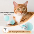 thumbnail image 2 of Juguete para gatos con luz LED, bola giratoria automática de 360 grados, juguete interactivo para gatos recargable por USB (azul), 2 of 5