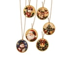 thumbnail image 2 of 6PCS Christmas Ornaments DIY Pearl Diamond Painting Kit, Rhinestone Art, Hemp Rope Included, Holiday Tree Decor, 6 Festive Designs, Pendant Style, 2 of 5
