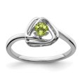 thumbnail image 1 of Diamond2Deal 14k Bague Triangle en Or Blanc pour Femmes Taille - 7, 1 of 2