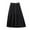 Black, variant on RUTAYY Women Solid Color Casual Irregular Lacing Medium Length Large Swing A-Line Skirt Casual Travel Skirts