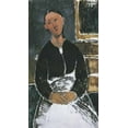thumbnail image 2 of Modigliani, Amedeo 19x32 Black Ornate Wood Framed with Double Matting Museum Art Print Titled - La Fantesca, 2 of 4