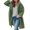 Green, variant on comerut Fall Winter Women Overcoat Hooded Single-breasted Pockets Long Sleeves Windbreaker Mid Length Thick Warm Windproof Solid Color Loose Daily Wear Coat