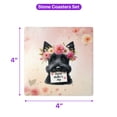 thumbnail image 5 of Happy Mother's Day Scottish Terrier with Flower Crown and Greeting Card Set of 4 Stone Coasters Scottie Dog Lover Gifts 4x4in Absorbent Soapstone Coaster - 13004, 5 of 5