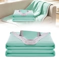 thumbnail image 2 of Cooling Throw Blanket for Couch,Double-Sided Cooling Blankets for Hot Sleepers, Lightweight Ice Cool Blanket to Relieve Hot Flashes,Breathable Bed Cold Blankets for Sleeping,39.37''x59''(Green), 2 of 9