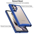 thumbnail image 4 of eBizWare For Samsung Galaxy S24 Ultra Phone Case, Shockproof Clear Back Case [Military Grade Drop Tested] Heavy Duty Rugged Protective Cover for Galaxy S24 Ultra - Blue, 4 of 9