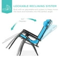 thumbnail image 4 of Best Choice Products Folding Zero Gravity Recliner Patio Lounge Chair w/ Canopy Shade, Headrest, Tray - Light Blue, 4 of 8