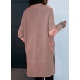 thumbnail image 2 of Eytino Womens Sweater Open Front Long Sleeve Knit Cardigan Sweaters Color Block Outwear Coats with Pockets S-2XL, 2 of 4