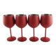 thumbnail image 1 of 4 copas de vino mate de acero inoxidable de 18 oz, color rojo, 1 of 5