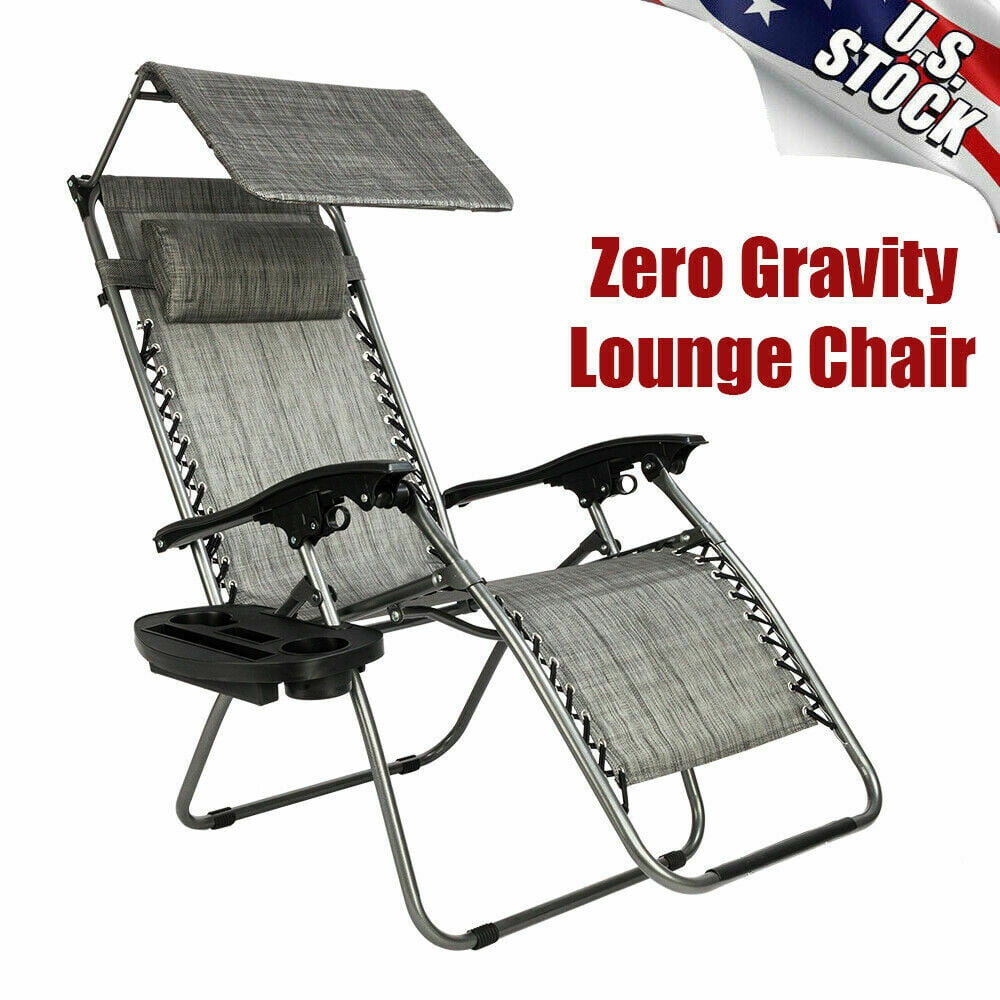 Garden & Patio Bench Furniture Folding Gravity Sun Lounger Chair