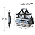 thumbnail image 3 of FORMRS Insulated Cooler Bag 24 Cans Capacity Soft Leakproof Lunch Box with Side Pockets, Winter Village, 3 of 7