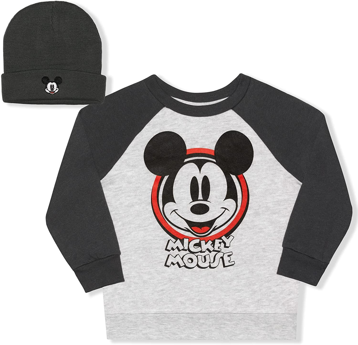 Disney Boy's Mickey Mouse Sweatshirt and Beanie