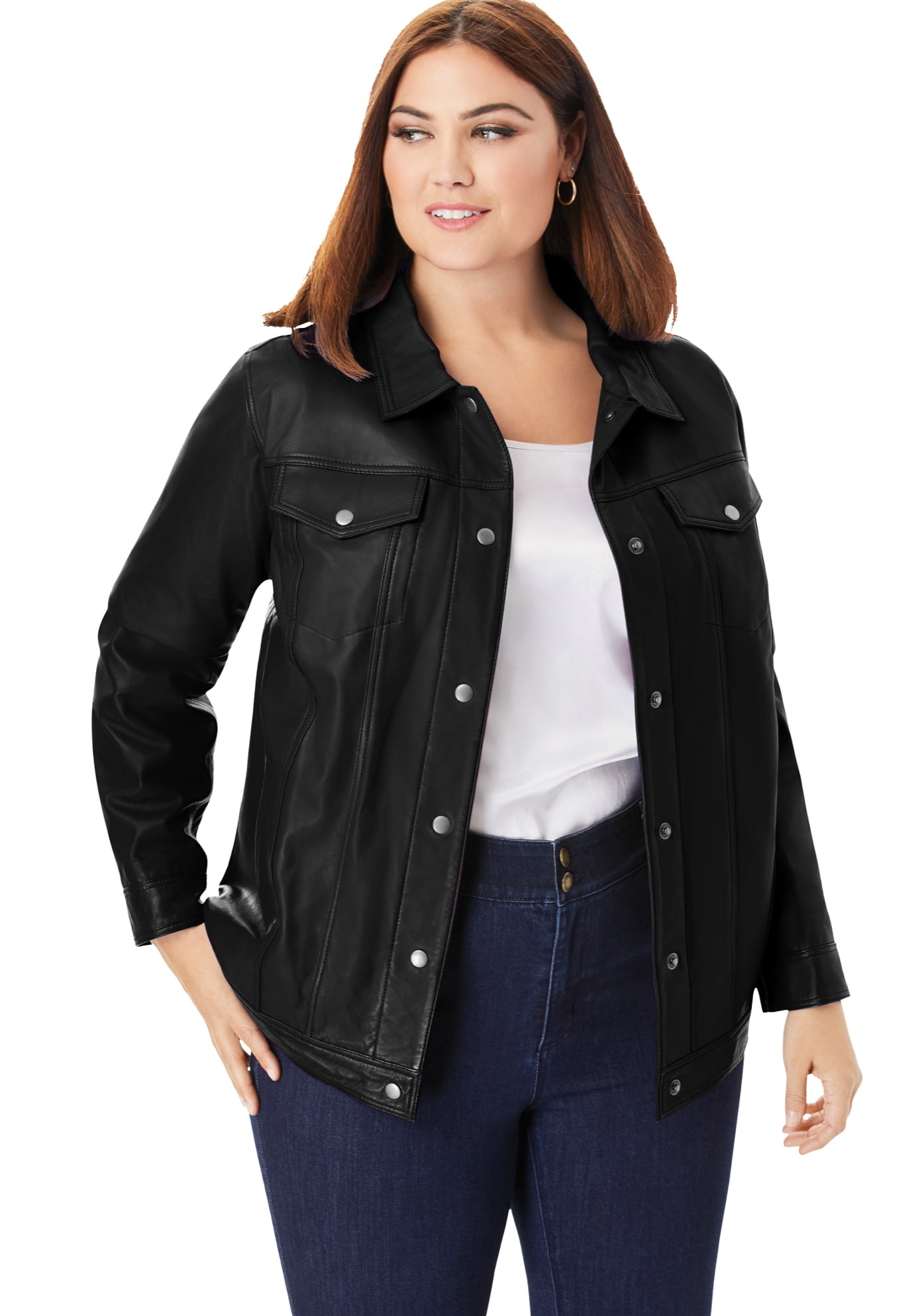 Jessica London Jessica London Women's Plus Size Denim Style Leather