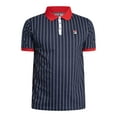 thumbnail image 5 of Fila Classic Vintage Striped Polo Shirt, Blue, 5 of 5