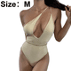 thumbnail image 2 of Trajes de baño de una pieza con un hombro descubierto para mujer, trajes de baño sexys de corte alto con tanga y control de abdomen, trajes de baño con cuello en V, 2 of 5