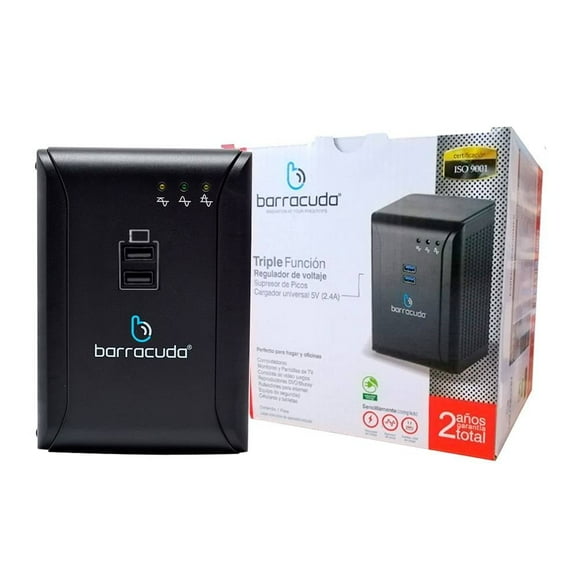 Regulador Barracuda 1300VA Negro