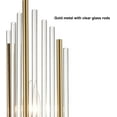 thumbnail image 4 of Moose 2-Light Modern Brushed Titanium Gold Wall Sconce with Clear Glass Shades, 4 of 9