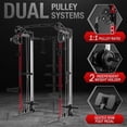 thumbnail image 6 of Mikolo Power Rack Cage, Weight Rack with Dual Pulley Cable Crossover Machine,Multi-Function Squat Rack with J Hooks,Dip Bars and Landmine for Home Gym, 6 of 18