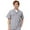 Grey, variant on TOPTIE Men Work Shirt Short Sleeve for Mechanics Construction Durable Utility Shirt, Hidden Buttons 2 Pockets-Blue-2XL