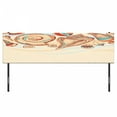 thumbnail image 3 of Seashells Headboard, Pastel Colored Macro Seashells Picked from Beach Drifts Coral Marine Mollusk, Upholstered Decorative Metal Bed Headboard with Memory Foam, King Size, Cream Red Teal, by Ambesonne, 3 of 4