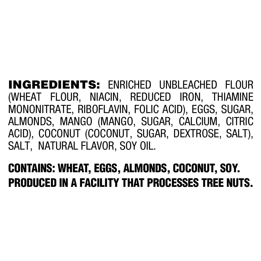 (4 pack) Nonni's Thinaddictives Mango Coconut Almond Thin Cookies, 4.4 Oz., 6 Count