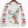 thumbnail image 4 of Chandails en Molleton de Noël pour Femmes, Col Rond, Mode Décontractée, Manches Longues, Imprimé de Noël, Blouse Surdimensionnée, en Solde, 4 of 4