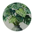 thumbnail image 4 of PIKWEEK Palm Leaves with Lush Branches and Leaves Tablecloth, Tropical Jungle Palm Leaves with Charming Colors, Round Table Cover White, 4 of 8