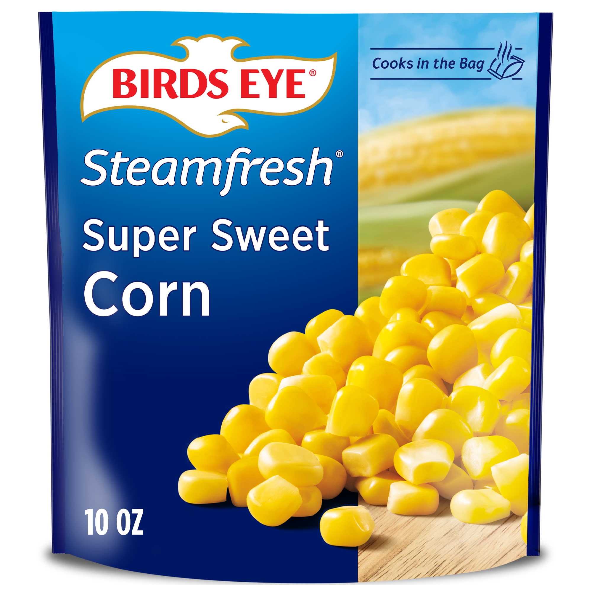 Birds Eye Steamfresh Super Sweet Corn, Frozen Vegetables, 10 oz. Bag
